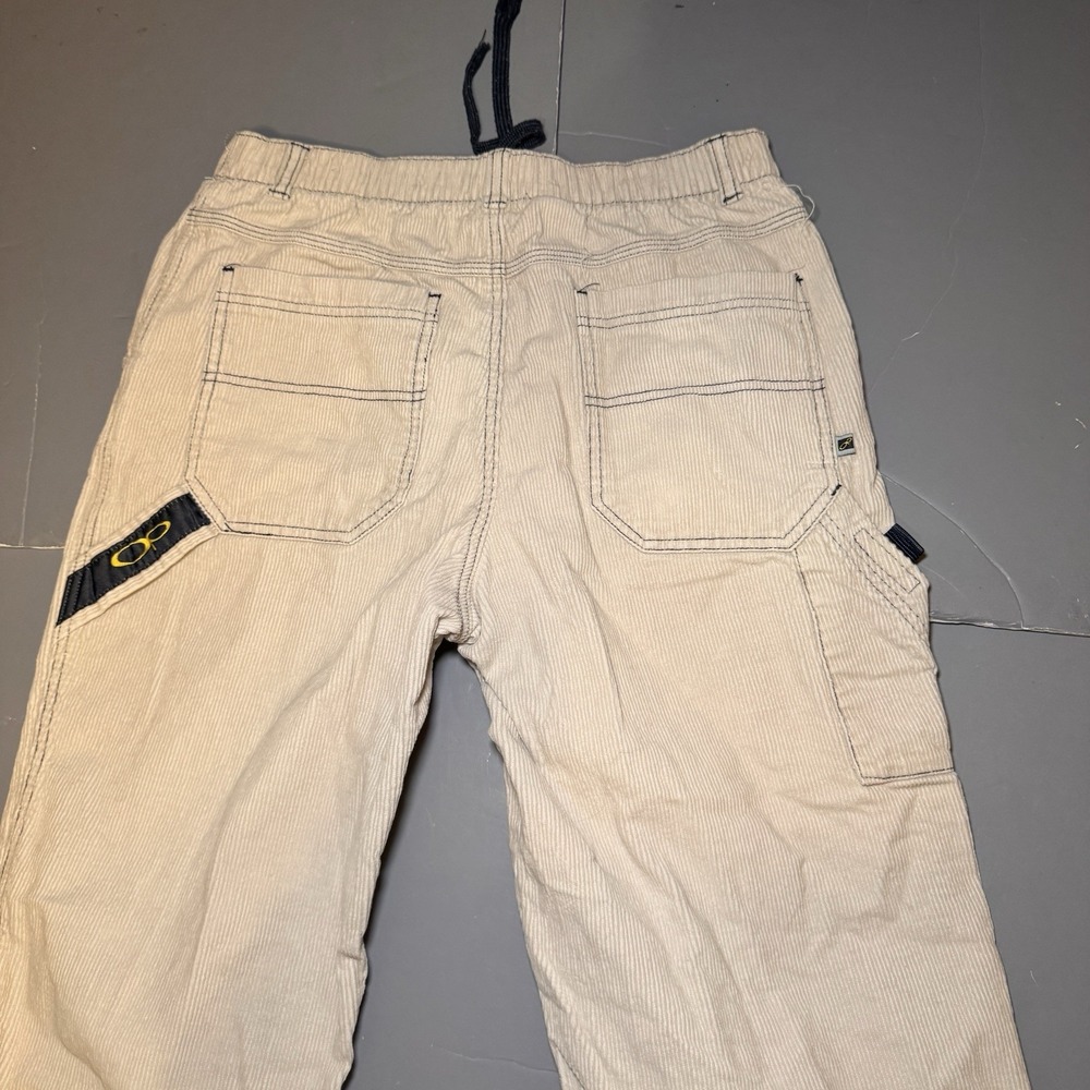 Ocean Pacific Carpenter Corduroy Pants Youth L Off White Drawstring Vintage 90s